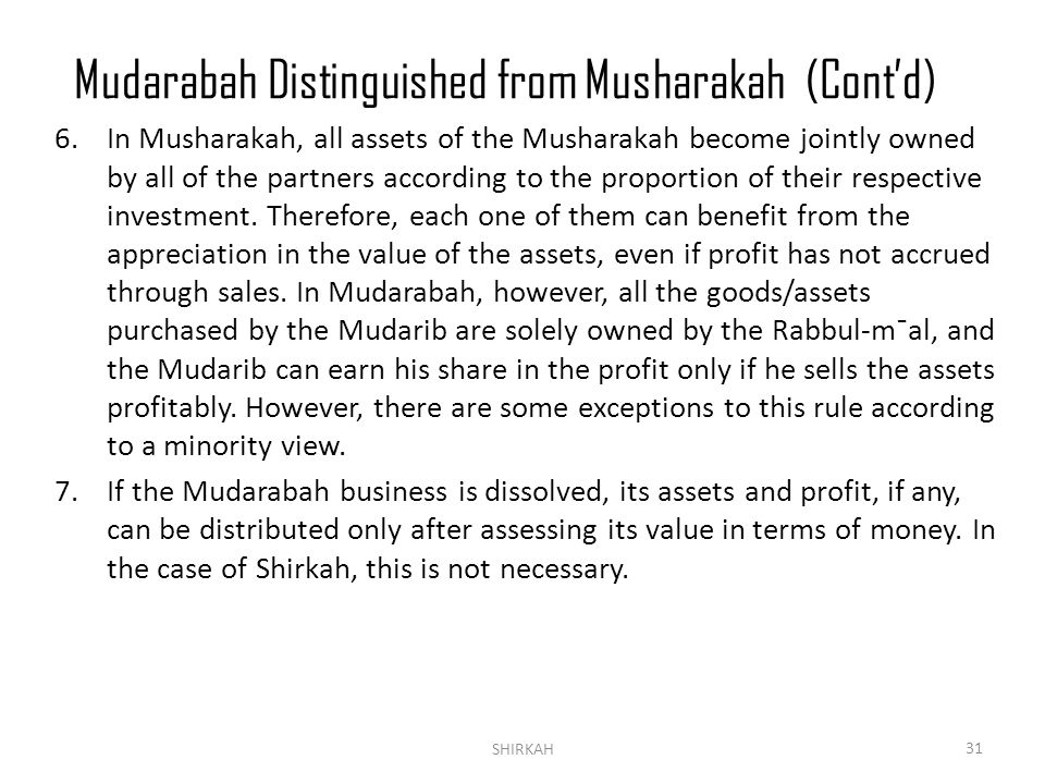 Principle of Mudarabah